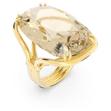 Harmonia cocktail ring Oversized crystal, Gold tone, Gold-tone plated