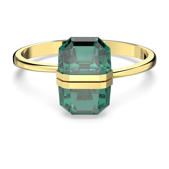 Lucent Bangle, Green, Gold-tone Pvd