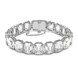 Millenia Bracelet, Octagon Cut Crystals, White, Rhodium Plated 5618699