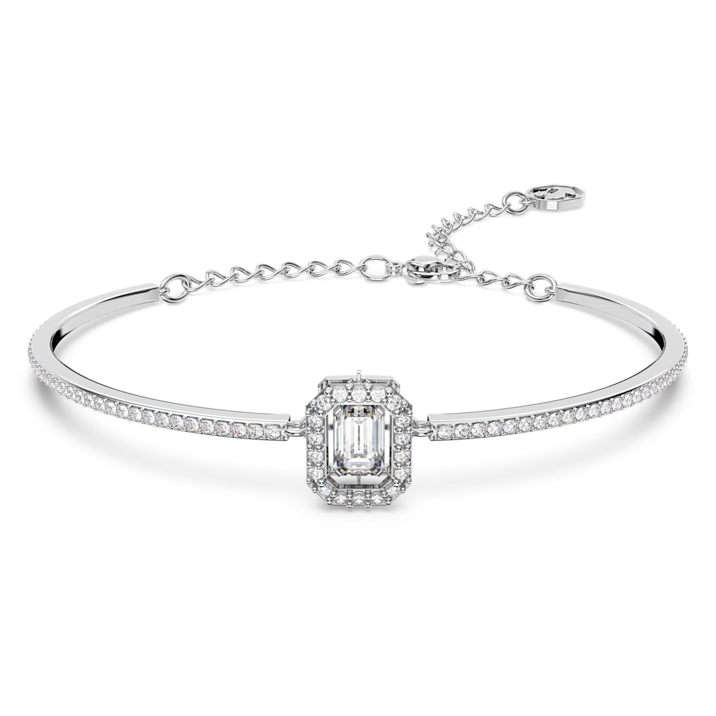 Millenia bangle Octagon cut, White, Rhodium plated 5638494