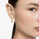 Millenia drop earrings Octagon cut, Yellow, Gold-tone plated 5641169