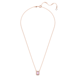 Millenia necklace Octagon cut, Purple, Rose gold-tone plated 5640291