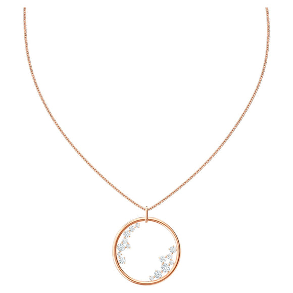 North Pendant White, Rose-gold tone plated