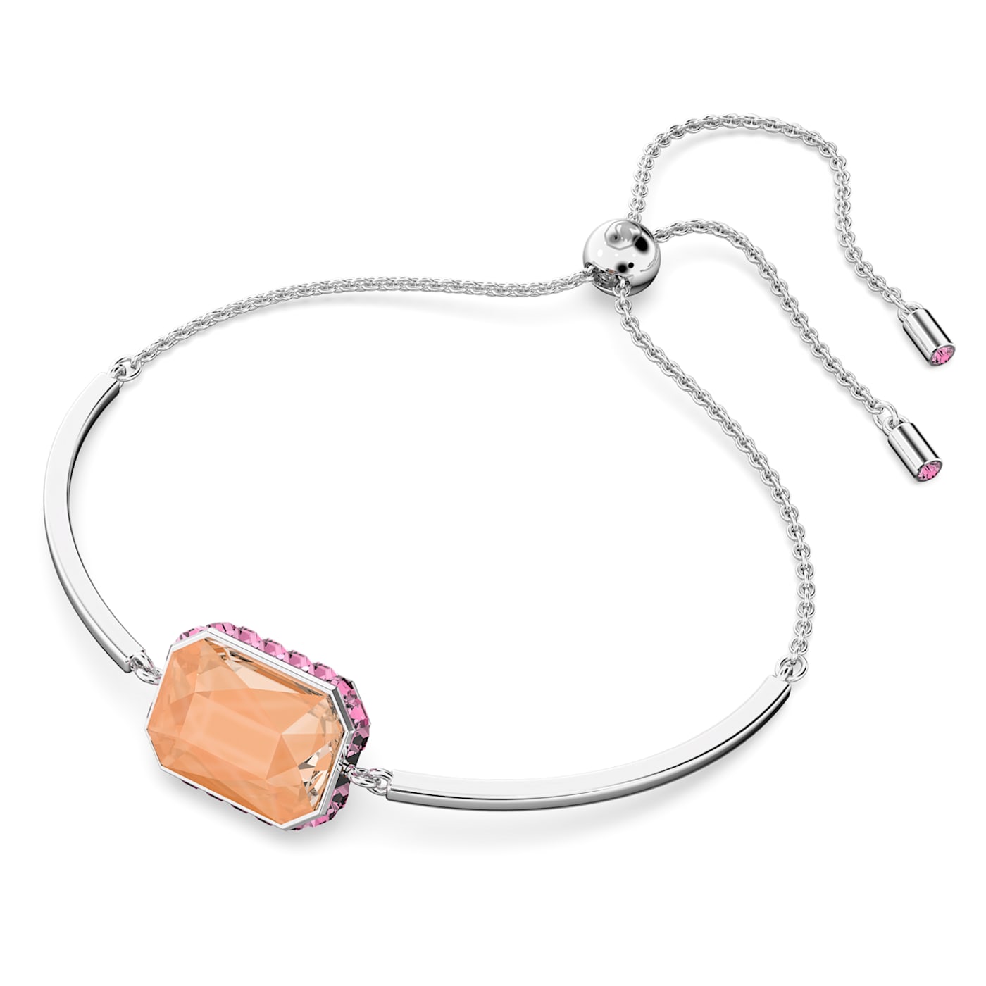 Swarovski Tennis Deluxe crystal bracelet, rose gold coloured