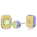 Orbita stud earrings Octagon cut, Multicolored, Gold-tone plated 5641406