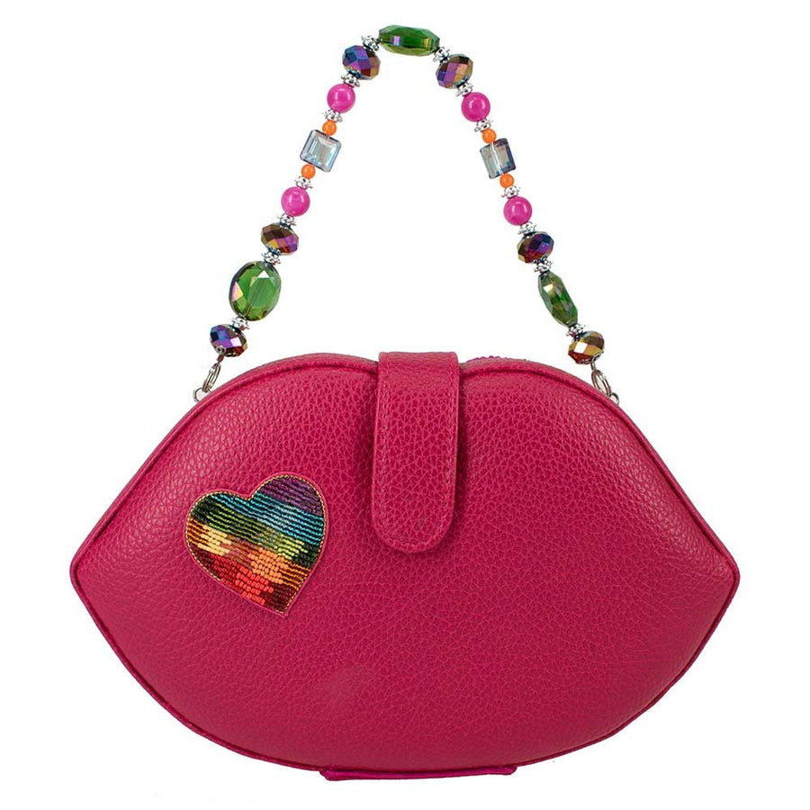 Rainbow Kisses Top Handle BAG back view.