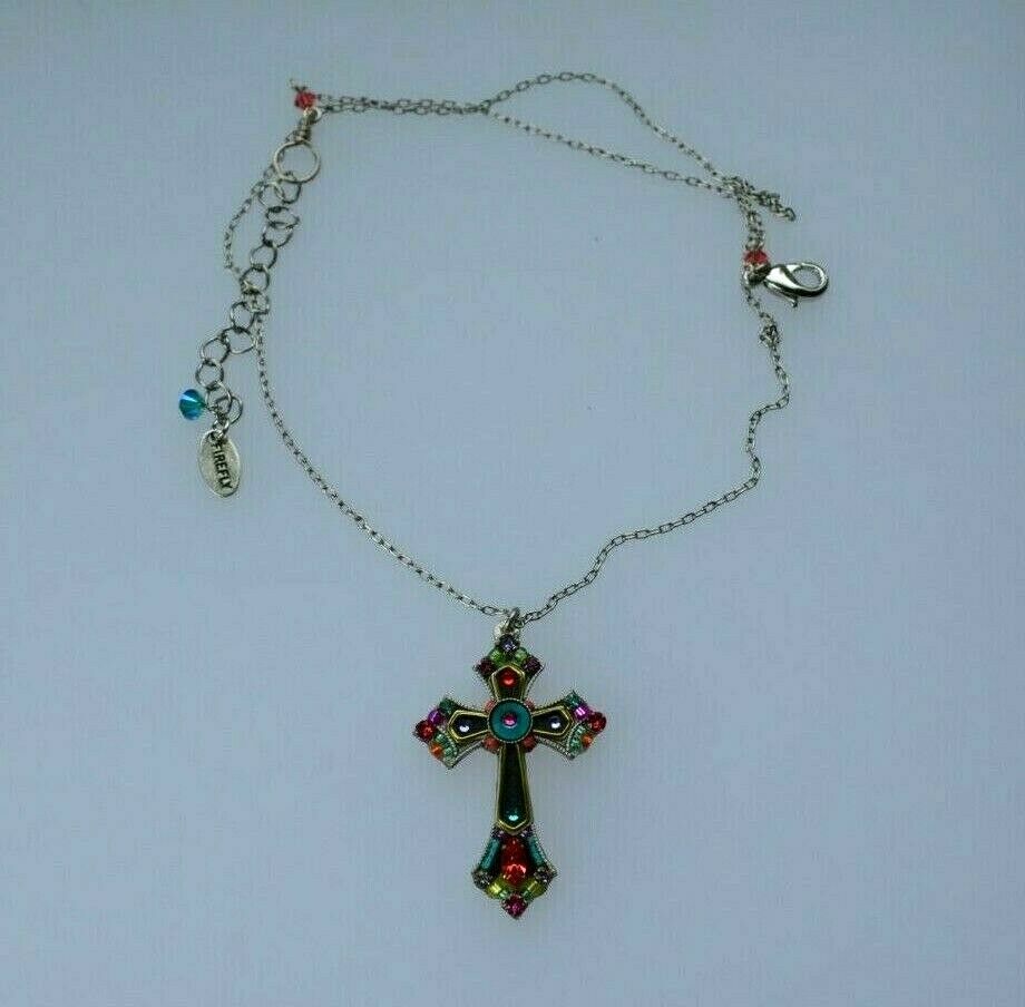 A full view multi color cross.