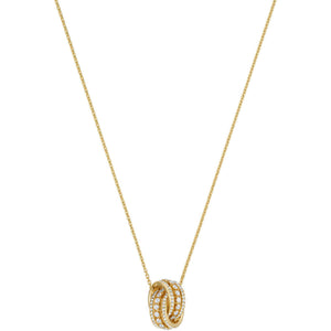 Further Pendant Double, White, Gold-Tone Plated 5498997