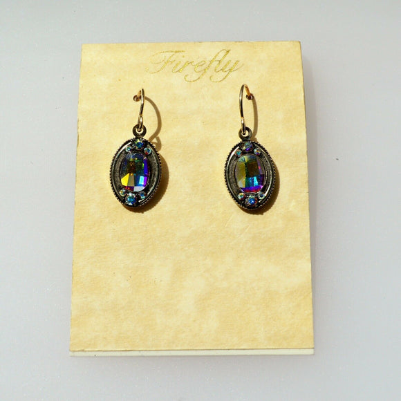 FIREFLY JEWELRY 7476 C A/B Earring aurora borealis colors New Silver Wire