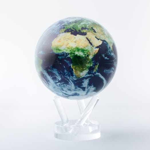 Mova Globe 4.5" Satellite view earth with clouds