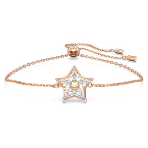 Stella bracelet Kite cut, Star, White, Rose gold-tone plated 5645460