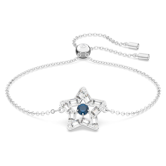 Stella bracelet Star, Blue, Rhodium plated 5639187