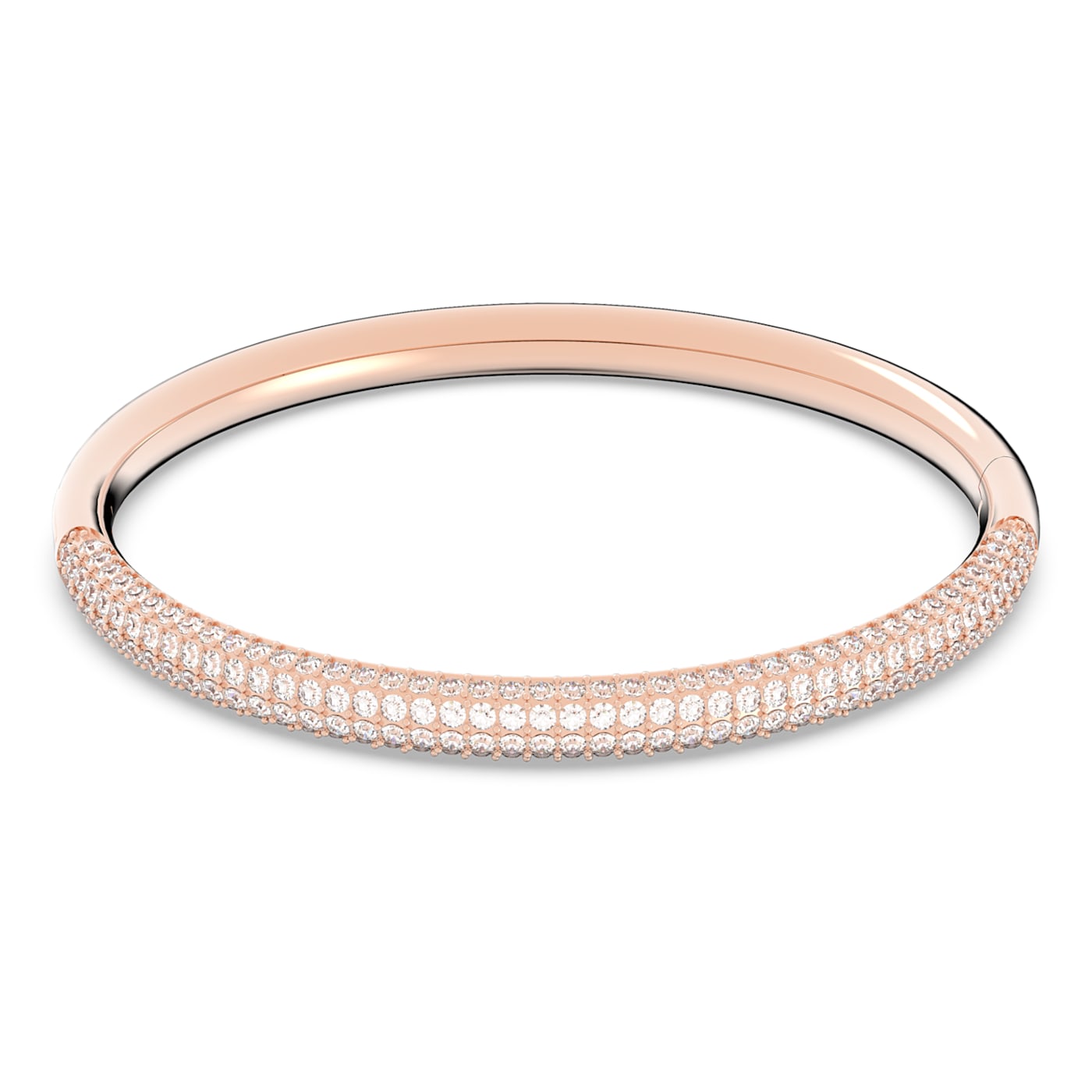Stone bangleWhite, Rose gold-tone plated