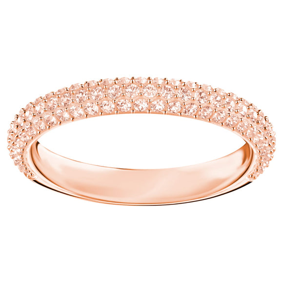 Stone ring Pink, Rose gold-tone plated