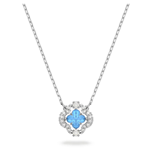 Swarovski Sparkling Dance necklace Blue, Rhodium plated 5642927
