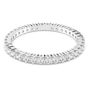 Vittore ring Round cut, White, Rhodium plated